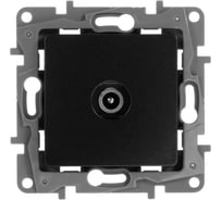 Розетка TV IEK ETIKA проходная, антрацит 672663