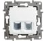 Розетка двойная IEK ETIKA RJ11+RJ45 кат.5E UTP белый 672252 3