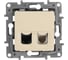 Розетка двойная IEK ETIKA RJ11+RJ45 кат.5E UTP слоновая кость 672352 2