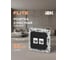 Розетка двойная IEK FLITE RJ45/RJ11 кат.5Е/3 UTP РКТ5е/3-2-0-ФлЧ черный FI-KT22-1-K02 2