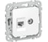 Розетка двойная IEK FLITE RJ45/TV кат.5Е UTP РКТВ5е-2-0-ФлБ белый FI-AK22-1-K01 1