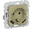 Розетка IEK FLITE с заземляющим контактом и шторками, 16А USB AA 3,1А б/к РСЮша11-1-ФлО оливковый FI-R14-16-1-U21-D31-K26 1