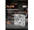Розетка IEK FLITE с заземляющим контактом, шторками и крышкой, б/к 16А IP44 РСшкр11-1-44-ФлА алюминий FI-R16-16-1-44-K47 2