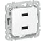 Розетка IEK FLITE USB AA 2,1А РЮ-2-ФлБ белый FI-U21-D31-K01 1