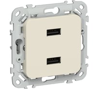 Розетка IEK FLITE USB AA 2,1А РЮ-2-ФлСл сливочный FI-U21-D31-K86