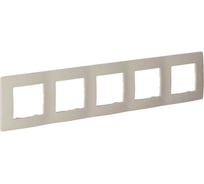 Рамка IEK ETIKA 5-местная, слоновая кость 672515