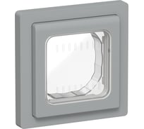 Рамка IEK FLITE 1-местная IP55 Рпро-1-55-ФлС серый FI-M10-32-55-K03