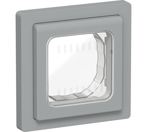 Рамка IEK FLITE 1-местная IP55 Рпро-1-55-ФлС серый FI-M10-32-55-K03 1