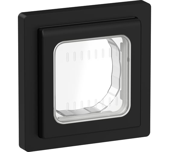 Рамка IEK FLITE 1-местная IP55 Рпро-1-55-ФлЧ черный FI-M10-32-55-K02 1