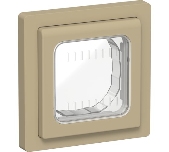 Рамка IEK FLITE 1-местная IP55 Рпро-1-55-ФлХ хаки FI-M10-32-55-K59 1