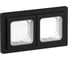 Рамка IEK FLITE 2-местная IP55 Рпро-2-55-ФлЧ черный FI-M20-32-55-K02 1