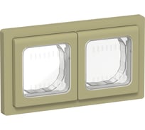 Рамка IEK FLITE 2-местная IP55 Рпро-2-55-ФлО оливковый FI-M20-32-55-K26