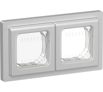 Рамка IEK FLITE 2-местная IP55 Рпро-2-55-ФлА алюминий FI-M20-32-55-K47