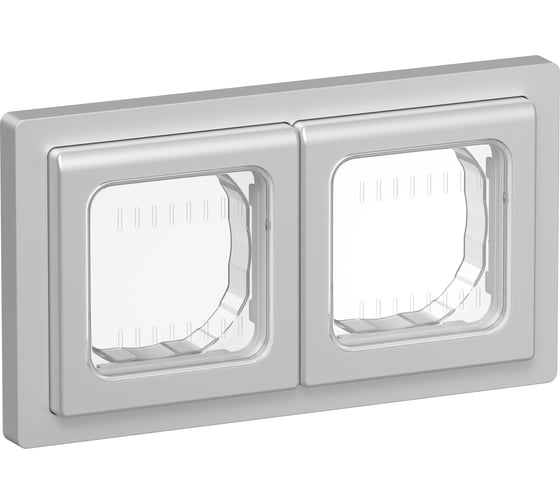 Рамка IEK FLITE 2-местная IP55 Рпро-2-55-ФлА алюминий FI-M20-32-55-K47 1