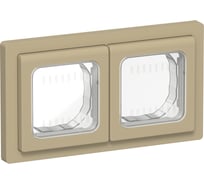 Рамка IEK FLITE 2-местная IP55 Рпро-2-55-ФлХ хаки FI-M20-32-55-K59