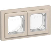 Рамка IEK FLITE 2-местная IP55 Рпро-2-55-ФлЛ льняной FI-M20-32-55-K88