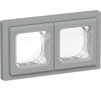 Рамка IEK FLITE 2-местная IP55 Рпро-2-55-ФлС серый FI-M20-32-55-K03