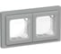 Рамка IEK FLITE 2-местная IP55 Рпро-2-55-ФлС серый FI-M20-32-55-K03 1