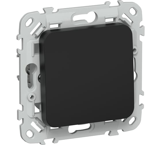 Выключатель IEK FLITE 1-клавишный, проходной, 10А ВС61-1-0-ФлЧ черный FI-V12-0-10-1-K02 1