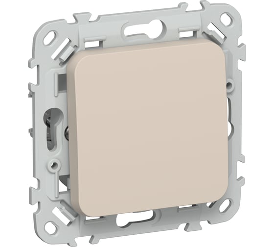 Выключатель IEK FLITE 1-клавишный, проходной, 10А ВС61-1-0-ФлЛ льняной FI-V12-0-10-1-K88 1