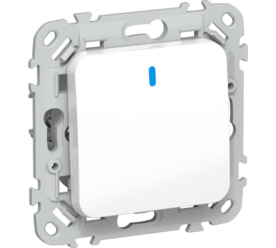 Выключатель IEK FLITE 1-клавишный, проходной, с индикацией 10А ВС61-1-1-ФлБ белый FI-V12-1-10-1-K01 1