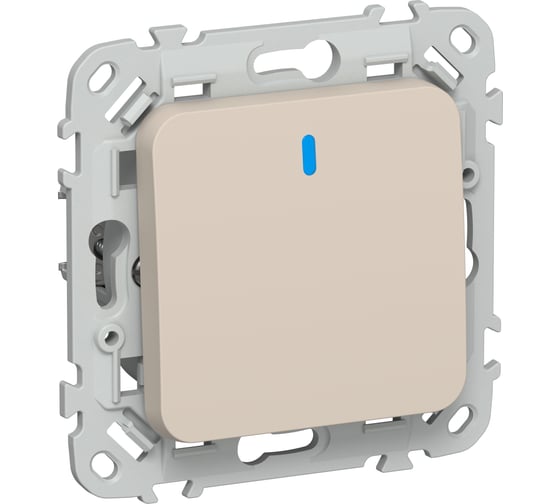 Выключатель IEK FLITE 1-клавишный, проходной, с индикацией 10А ВС61-1-1-ФлЛ льняной FI-V12-1-10-1-K88 1