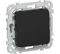 Выключатель IEK FLITE 1-клавишный, перекрестный, 10А ВС71-1-0-ФлЧ черный FI-V13-0-10-K02