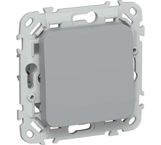 Выключатель IEK FLITE 1-клавишный, перекрестный, 10А ВС71-1-0-ФлС серый FI-V13-0-10-K03 1