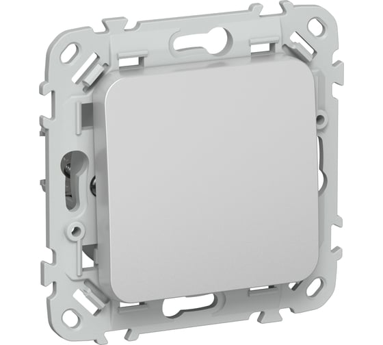 Выключатель IEK FLITE 1-клавишный, перекрестный, 10А ВС71-1-0-ФлА алюминий FI-V13-0-10-K47 1