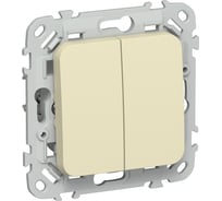 Выключатель IEK FLITE 2-клавишный, 10А ВС12-1-0-ФлН навахо FI-V20-0-10-1-K87