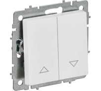 Выключатель дл жалюзи IEK BRITE 10А ВС10-1-5-БрАБ арктический белый BR-V15-0-10-K91