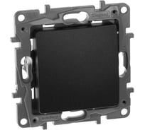 Переключатель IEK ETIKA 1-клавишный сх6 10АХ б/к антрацит 672605