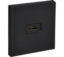 Розетка HDMI IEK FORTE&PIANO FP140M черный FP-H10-M-K02