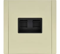 Розетка двойная IEK FORTE&PIANO RJ11+RJ45 кат.5E FP835M слоновая кость FP-KT20-O-1-M-K41