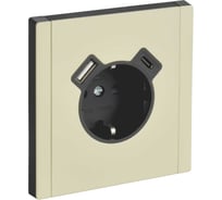 Розетка IEK FORTE&PIANO с заземление, с защитными шторками, винтовое крепление, 16А USB A+C 18Вт FP847M слоновая кость FP-R14-16-U22-018-M-K41