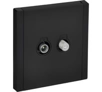 Розетка двойная IEK FORTE&PIANO TV+SAT FP138M черный FP-AF20-O-M-K02