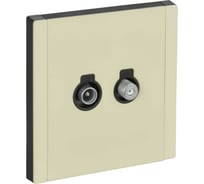 Розетка двойная IEK FORTE&PIANO TV+SAT FP838M слоновая кость FP-AF20-O-M-K41