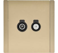 Розетка двойная IEK FORTE&PIANO TV+SAT FP638M шампань FP-AF20-O-M-K37
