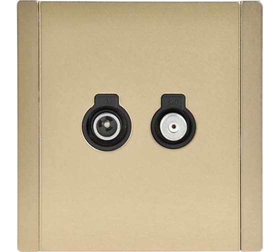 Розетка двойная IEK FORTE&PIANO TV+SAT FP638M шампань FP-AF20-O-M-K37 1