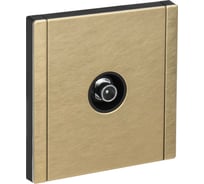 Розетка TV IEK FORTE&PIANO проходная FP629M шампань FP-A10-P-M-K37