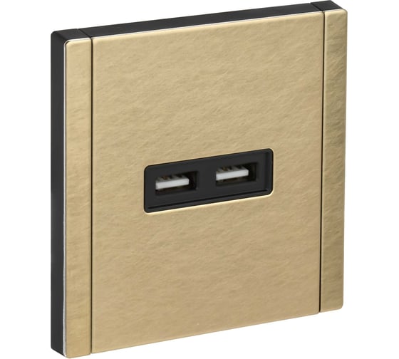 Розетка USB IEK FORTE&PIANO A+A 3,1А FP649M шампань FP-U21-D31-M-K37 1