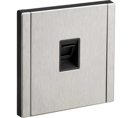 Розетка компьютерная IEK FORTE&PIANO RJ45 кат.5E FP732M никель FP-K10-1-M-K50 1