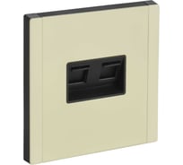 Розетка компьютерная 2-ая IEK FORTE&PIANO RJ45 кат.5E FP833M слоновая кость FP-K20-1-M-K41