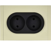 Розетка 2-я IEK FORTE&PIANO без заземления, без защитных шторок, безвинтовое крепление, 10А FP826M слоновая кость FP-R20-10-1-M-K41