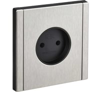 Розетка IEK FORTE&PIANO без заземления, без защитных шторок, винтовое крепление 10А FP718M никель FP-R10-10-M-K50