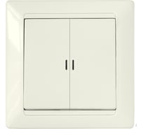 2-клавишный выключатель Bylectrica скрытой установки с подсветкой, серия СТИЛЬ, бежевый, С510-815 бежевый