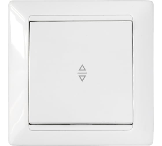 1-клавишный проходной выключатель Bylectrica скрытой установки IP44, серия СТИЛЬ, белый, С610-879