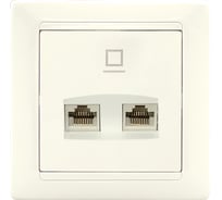 2-местная розетка компьютерная Bylectrica серия СТИЛЬ, бежевый, РК216-014 бежевый