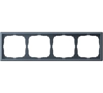 4-постовая рамка Systeme Electric ARTGALLERY универсальная, черный шелк GAL001704