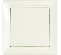 2-клавишный выключатель Bylectrica скрытой установки, серия СТИЛЬ, бежевый, С510-803 бежевый